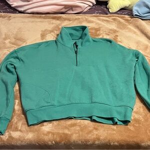 SO Women's Green Half-Zip Sweater
